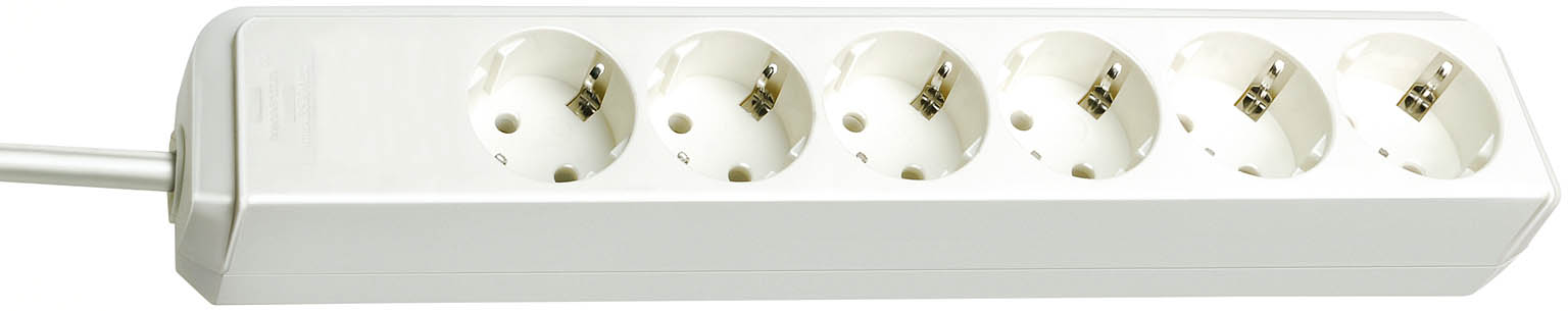 Brennenstuhl eco-line stekkerdoos 6x stekkerdoos (wit, 1159420015, voor 6 stekkers)