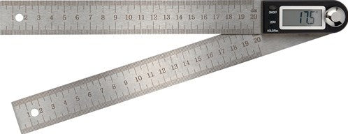 Promat tecwerk hoekmeter | raillengte 200 mm | aflezing 0,1 graden | digitaal - 4000858714