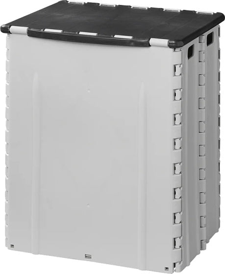 afvalbak opvouwbaar 35 liter 25 x 31 x 38 cm grijs zwart