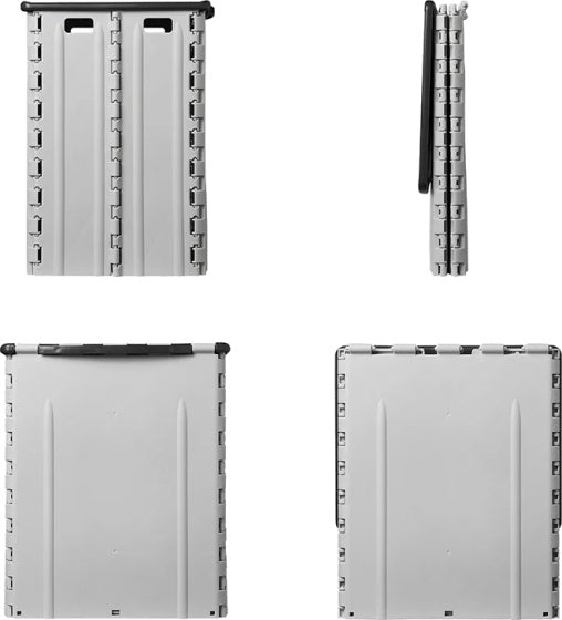 afvalbak opvouwbaar 35 liter 25 x 31 x 38 cm grijs zwart