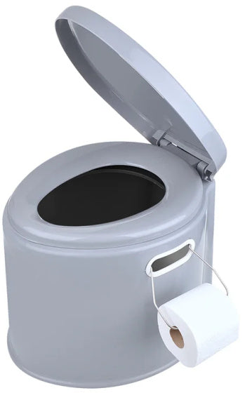 draagbaar toilet 7 liter zithoogte 37 cm grijs