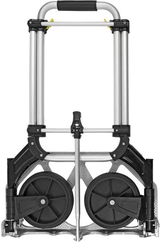 inklapbare bagagetrolley 70 kg aluminium zilver zwart