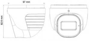 Provision dome-camera hd 2.0mpix model kogel vaste lens 7900445