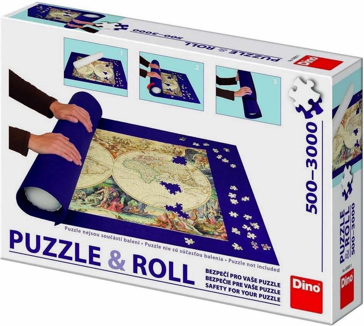 Dinotoys puzzelversterker; roll - oprolbare puzzelmat voor 500 tot 3000 stukjes