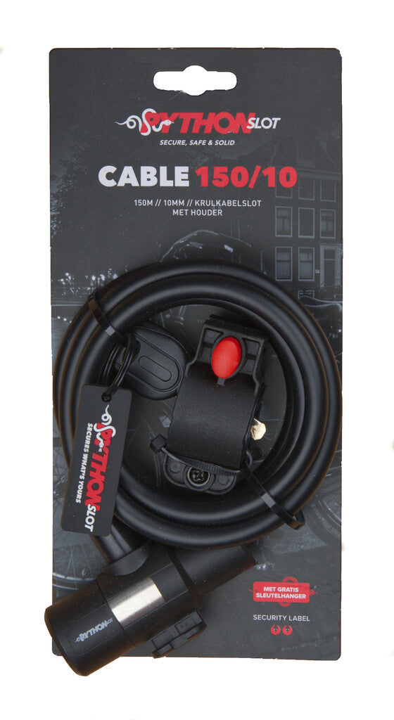 Python slot spiraalslot 10mmx150cm, met beugel