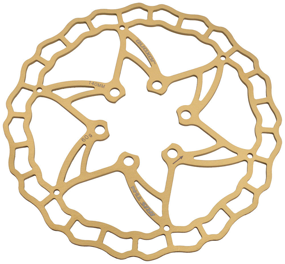 Quaxar iris ultra-lightweight titanium 6-hole brake disc | 180mm
