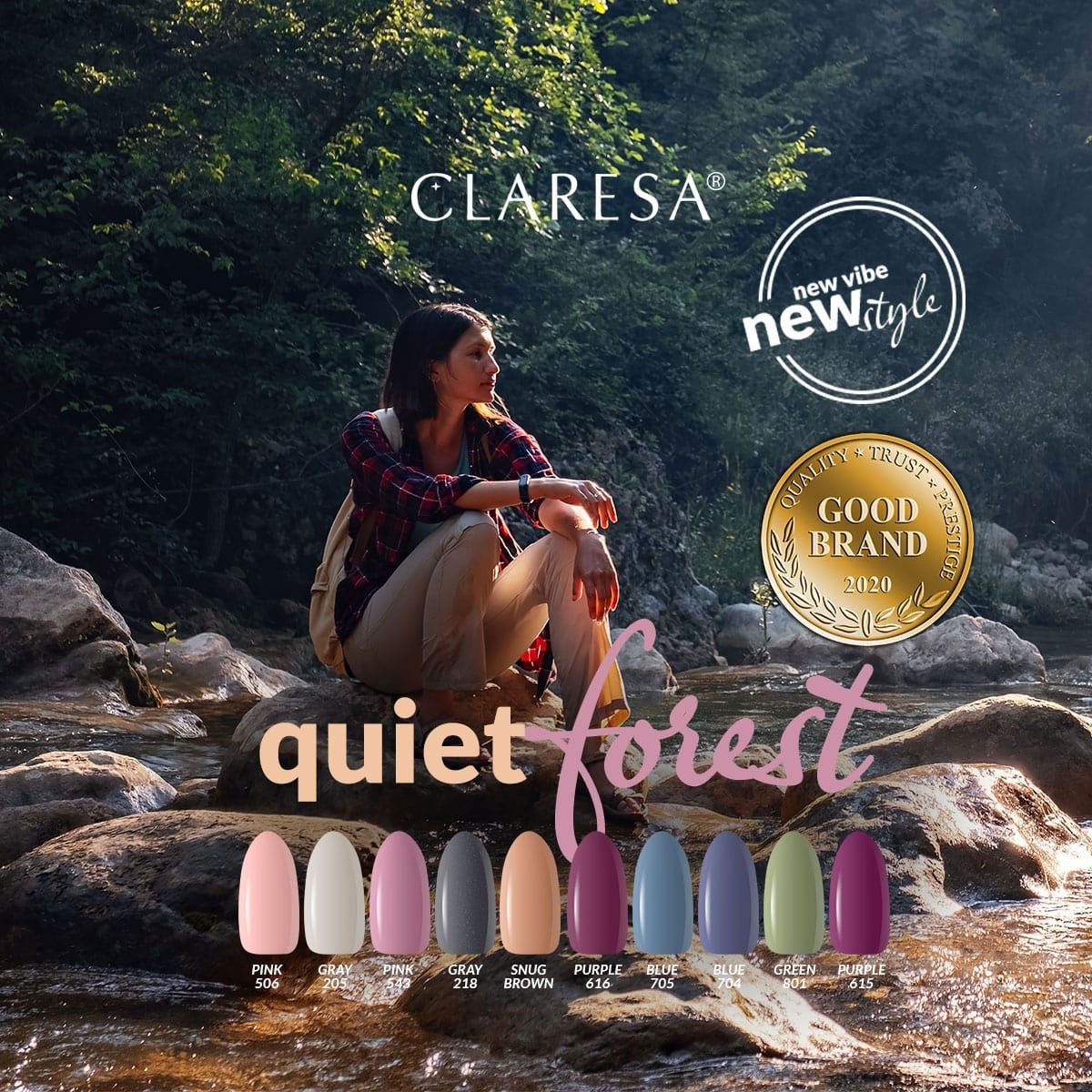 Claresa uv led gellak 5ml groen 801 quiet forest