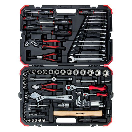 Gedore red r46003100 100-delige dopsleutelset 1 4 + 1 2 - 3300063
