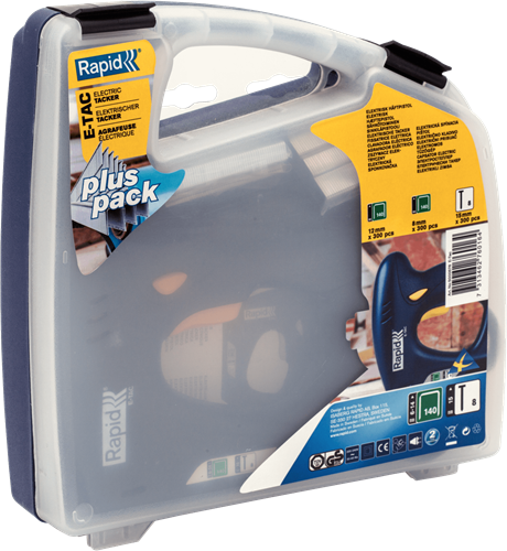 Rapid elektrische tacker e-tac | incl. 300 nieten 140 8 + 300 nieten 140 12 + 300 brads 8 15 - 5000576