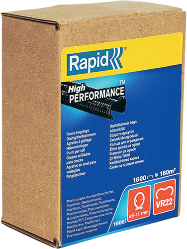 Rapid hekwerk hogringen vr22 | 1.600 stuks | zwart - 40017338