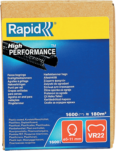 Rapid hekwerk hogringen vr22 | 1.600 stuks | zwart - 40017338