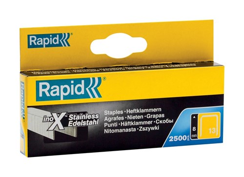 Rapid nr. 13 fijndraadnieten rvs 8 mm, 2.500 stuks - 11835626 - 11835626