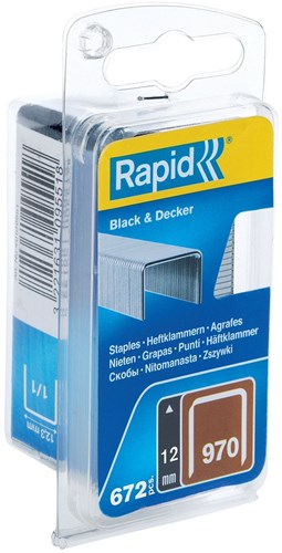 Rapid nr. 970 vlakdraadnieten 12 mm, 670 stuks - 40109552 - 40109552