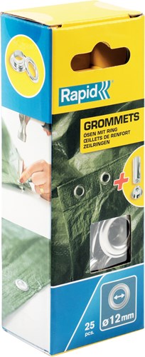 Rapid zeilringen ø23 x 12 mm, 25 stuks + aambeeld - 5000413 - 5000413