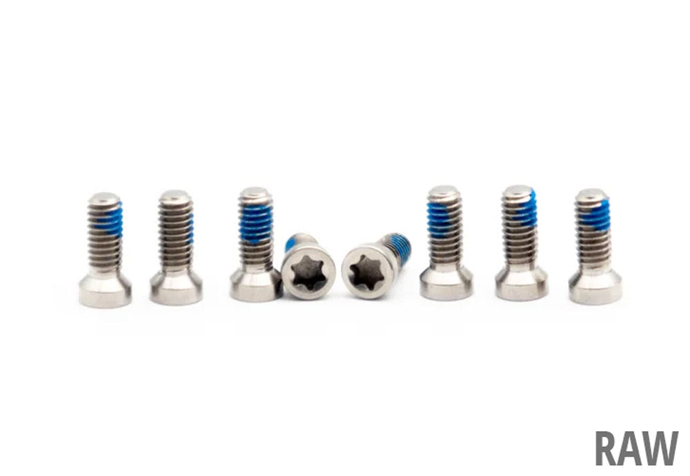 Oak components titanium screws m4x9 for 8-bolt direct mount chainring (8 pieces) | raw