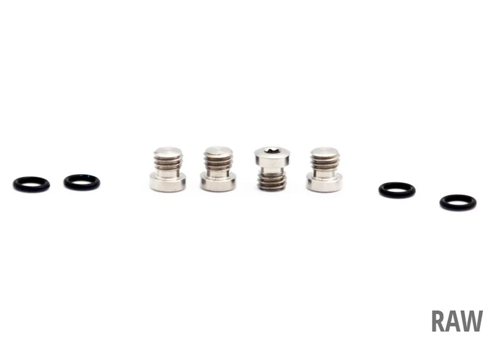 Oak components titanium screws set for sram bleedport dot (4 pieces) | raw