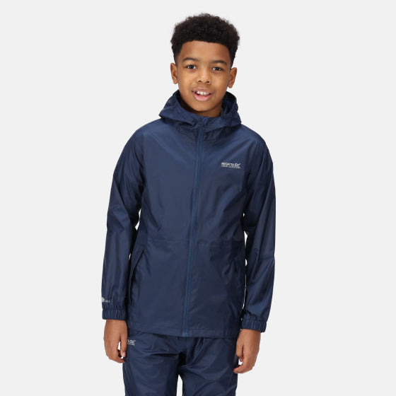 Pack It III regenjas jongens donkerblauw maat 7-8 jaar