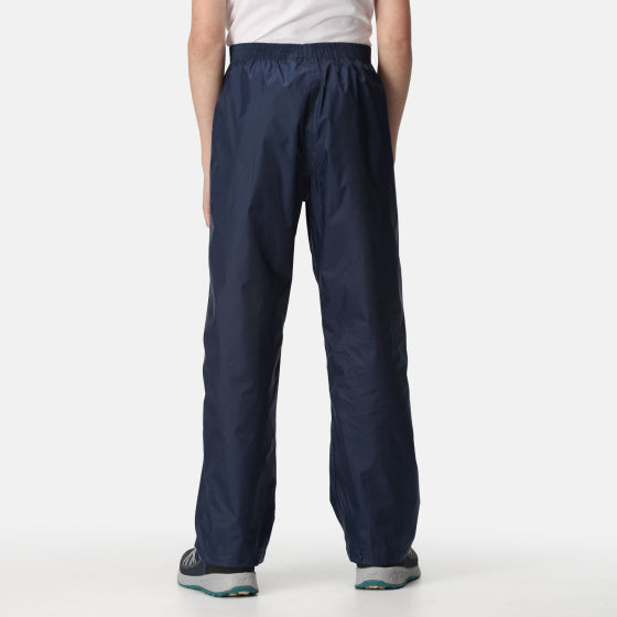 regenbroek Pack It junior donkerblauw maat 11-12 jaar