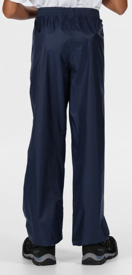 regenbroek Pack It junior donkerblauw maat 9-10 jaar