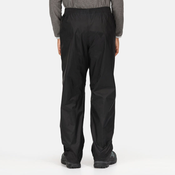 regenbroek Pack It junior zwart maat 7-8 jaar