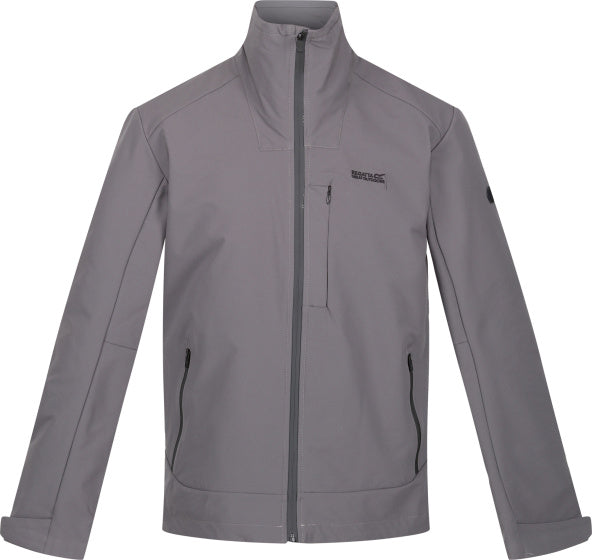 Overmoor softshelljas heren donkergrijs maat S