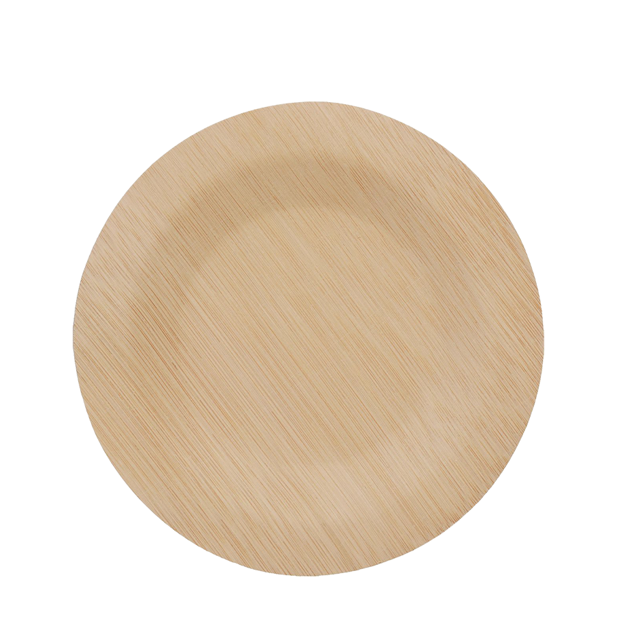 Pic relaxdays wegwerpborden bamboe rond ø18cm 25 stuks