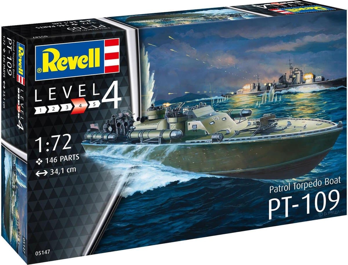 Revell bouwmodel patrol torpedo boat pt-109