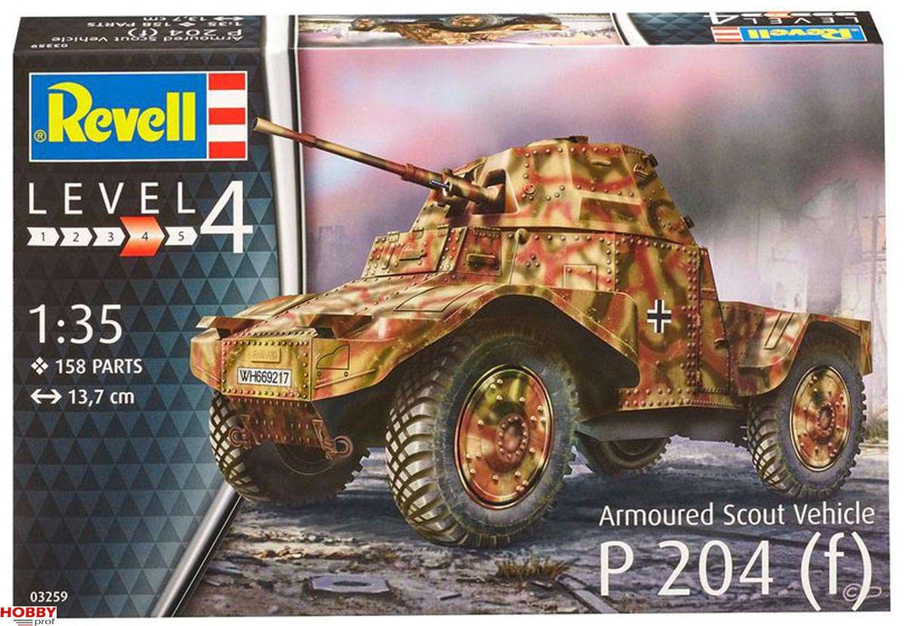 Revell voertuig gepantserd verkenningsvoertuig p 204 (f) 03259