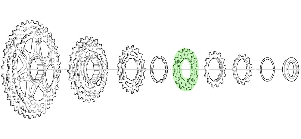Shimano sprocket 14t for cs-m771-10 bl