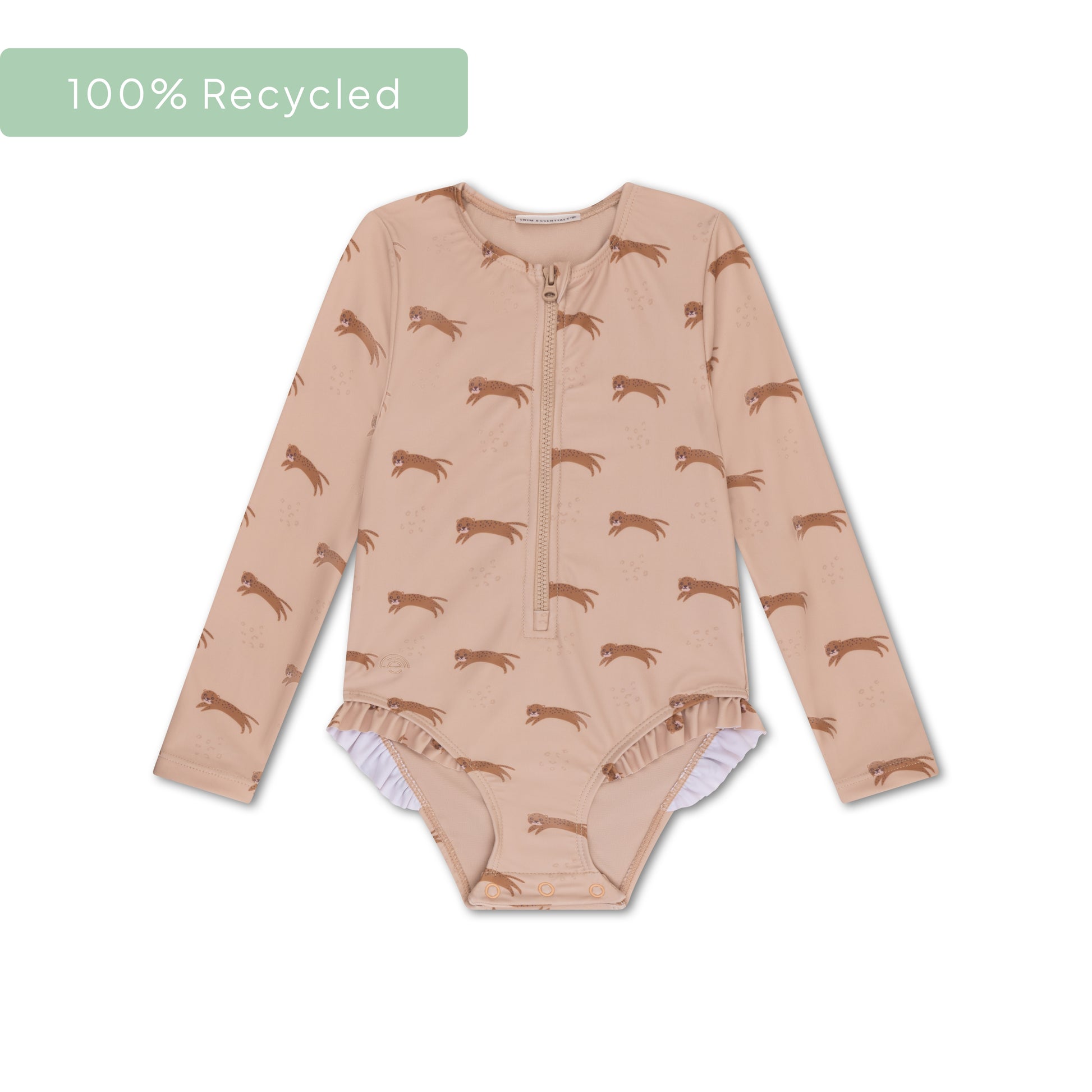 Roamer | beige meisjes uv-badpak met lange mouwen