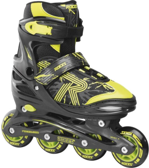 Inline skates Jokey 3.0 softboot 82A zwart geel maat 30-33