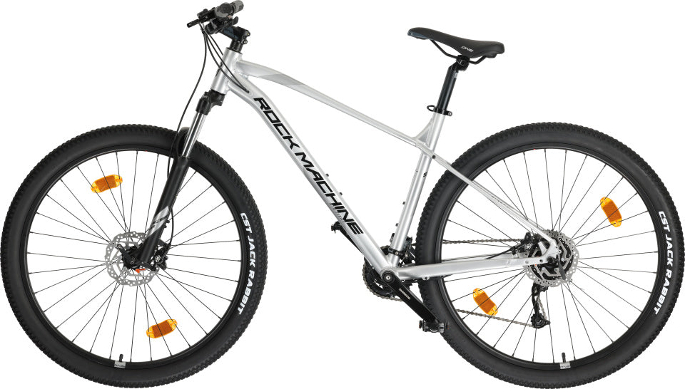 Rock machine manhattan 90 29 inch xl unisex 18v hydraulische schijfrem zilver