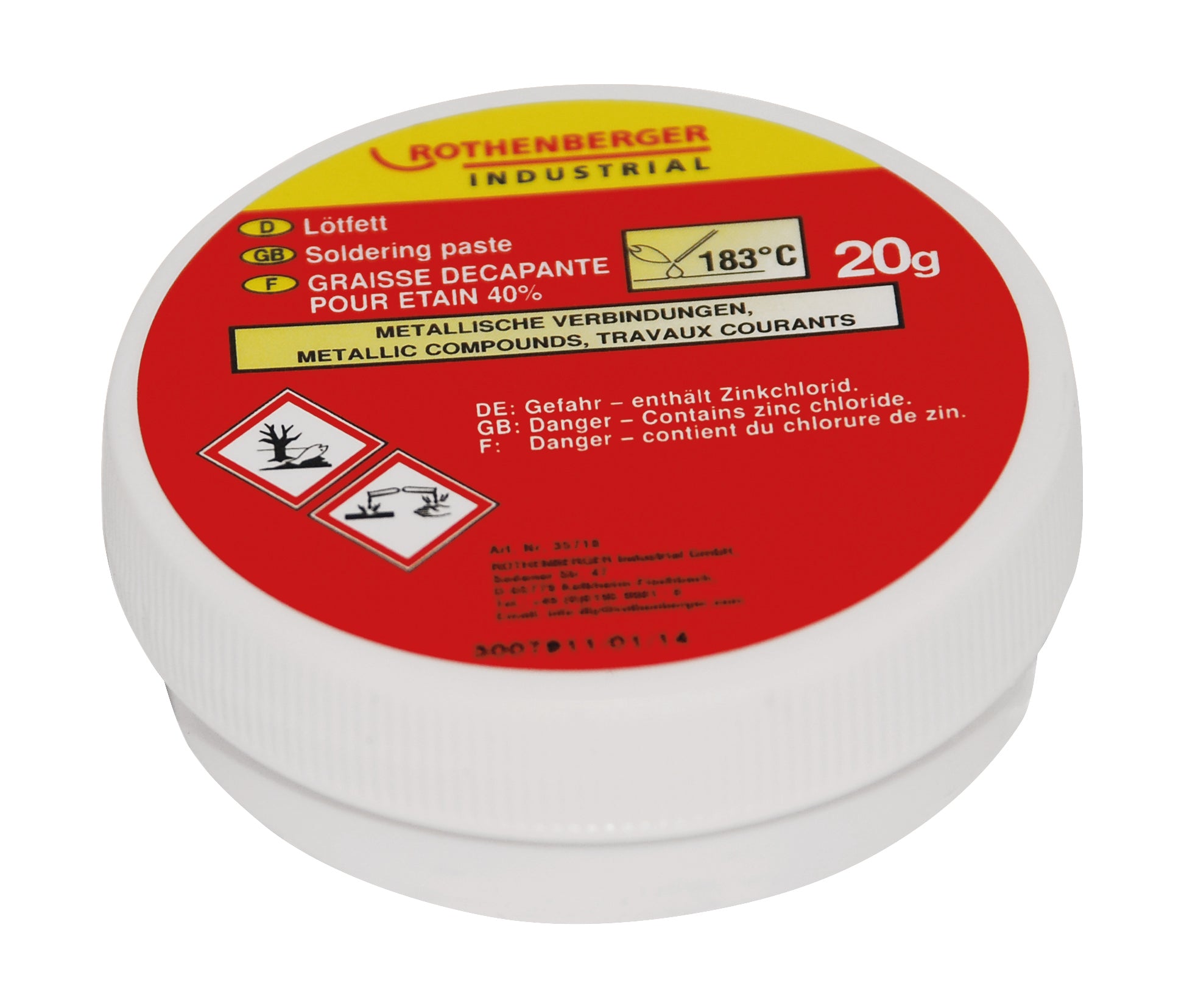 Rothenberger soldeervet, 20g, tin - rot035718e rot035718e