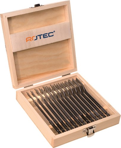 Rotec 13 dlg. speedborenset in houten kist 6-25mm - 9001018 - 900.1018