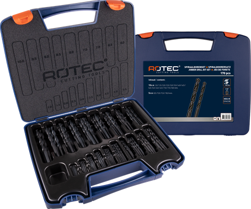 Rotec 170 dlg. kunststof cass spiraalb. gewalst 1,0-10,0x0,5 mm - 900.0170k - 900.0170k