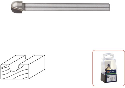 Rotec hm houtrotfrees, silver-line, d2=6 ø9,5 - 2700111 - 270.0111