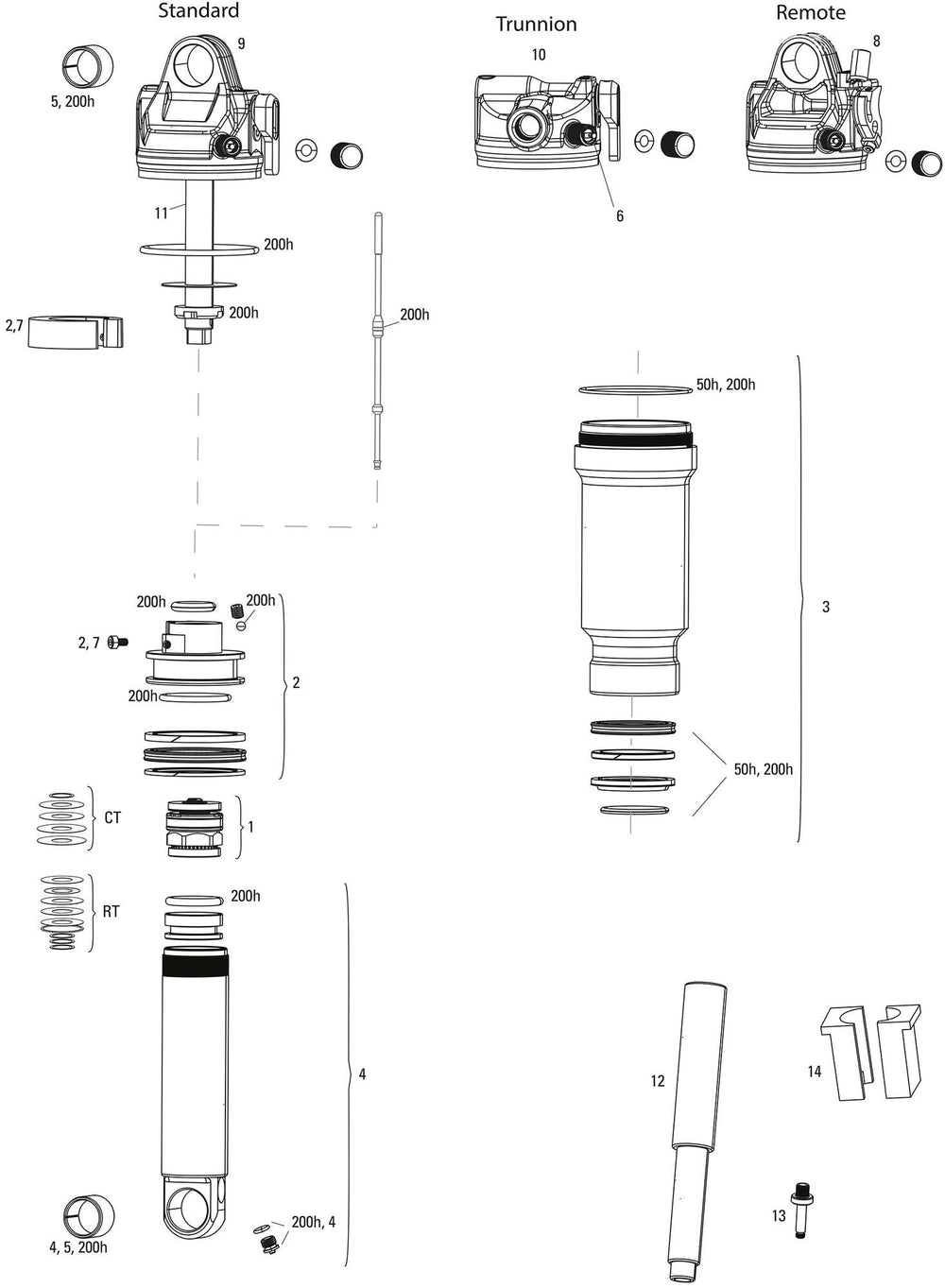 Rockshox schokdemper sidluxe ultimate rl mod. 23 rear shock rs sidluxe ult rl 145 x 27,5mm