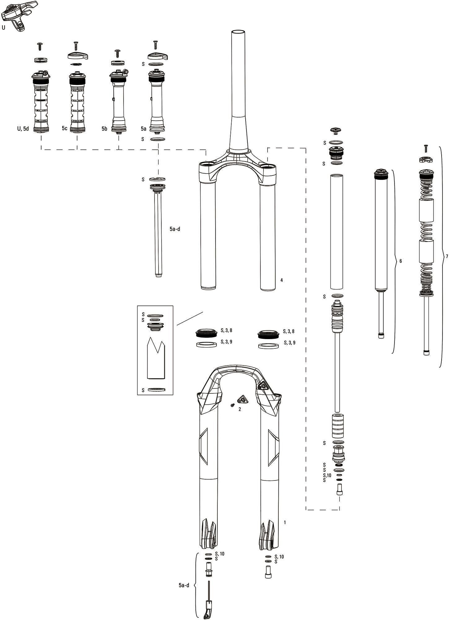Rockshox federgabel recon silver rl susp.fork rs recon sil.rl 1 1 8 black