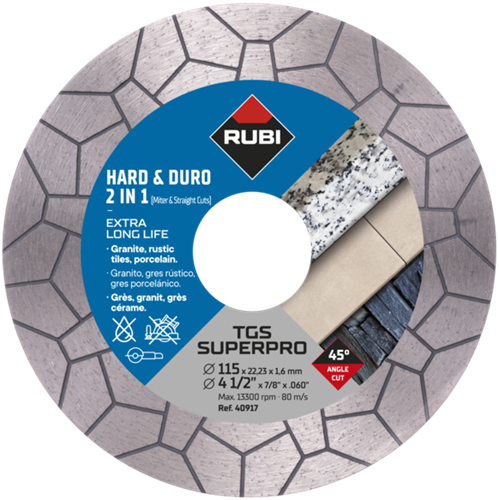 Rubi diamantschijf 125 mm tgs superpro 125 x 22,2 mm (verstek)