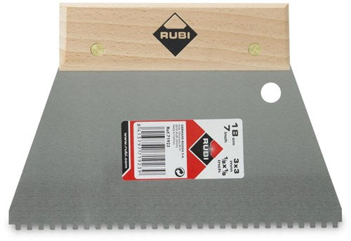 Rubi eenvoudige lijmspaan | 18 cm 3x3 mm | houten greep - 71923