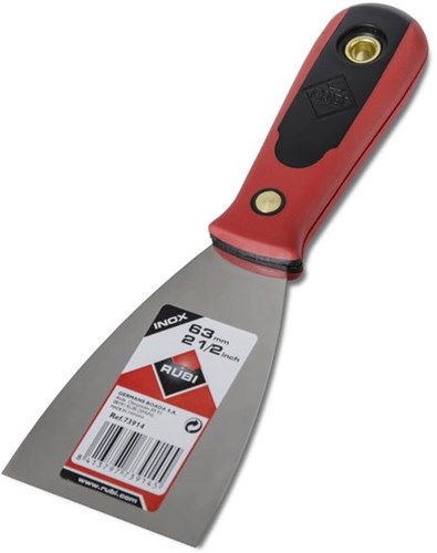 Rubi roestvrij stalen plamuurmes | 63 mm | kunststof handgreep - 73914