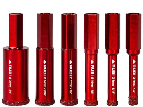 Rubi waxboor drygres 4drill hex 6 mm - 05923
