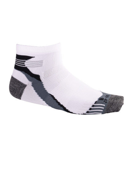 Hardloopsokken kort 2-pack wit grijs maat 39-42