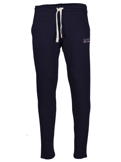 Zilverkleurige rechte joggingbroek heren donkerblauw maat M