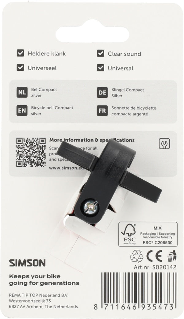 Simson bel compact zilver