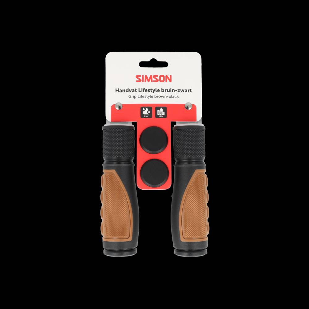 Simson handvatset lifestyle middenbruin zwart