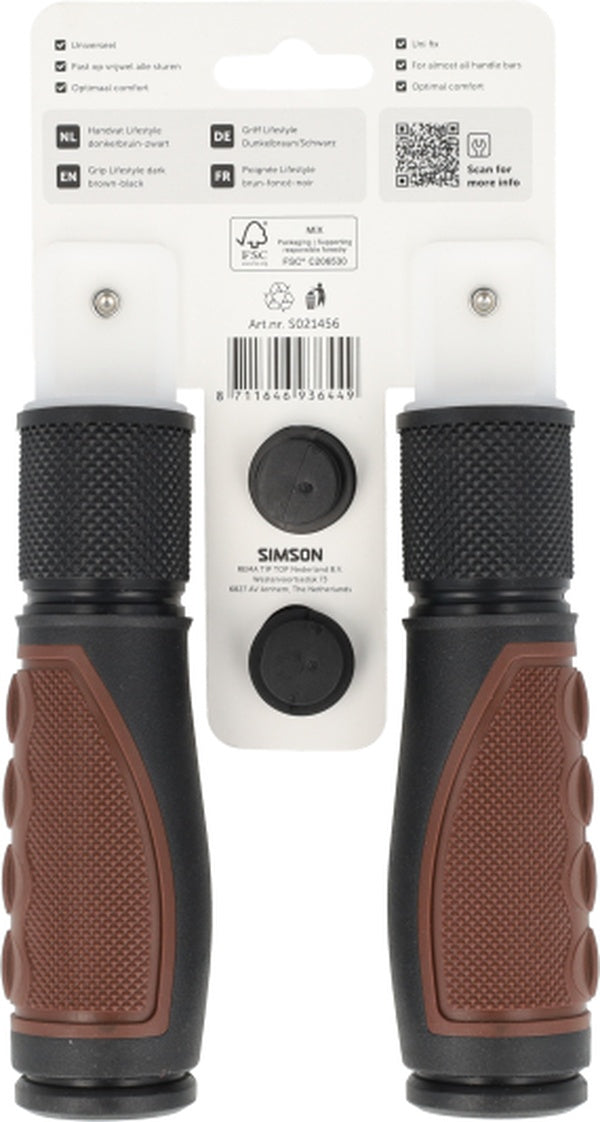 Simson handvatten lifestyle donkerbruin-zwart