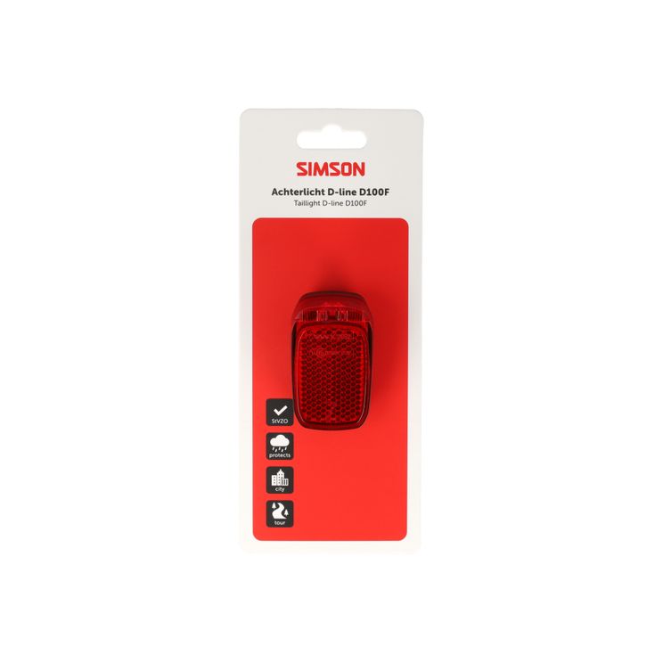 Simson aurora achterlicht d-line d100f naafdynamo
