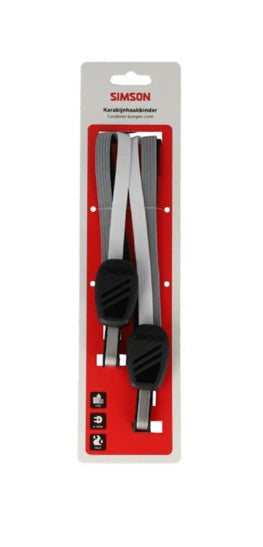 Simson karabijnhaakbinder 71cm zwart wit grijs