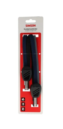 Simson karabijnhaakbinder 71cm zwart blauw antraciet